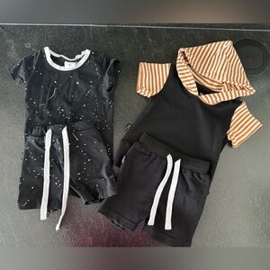 Kids Black and Brown Matching Set